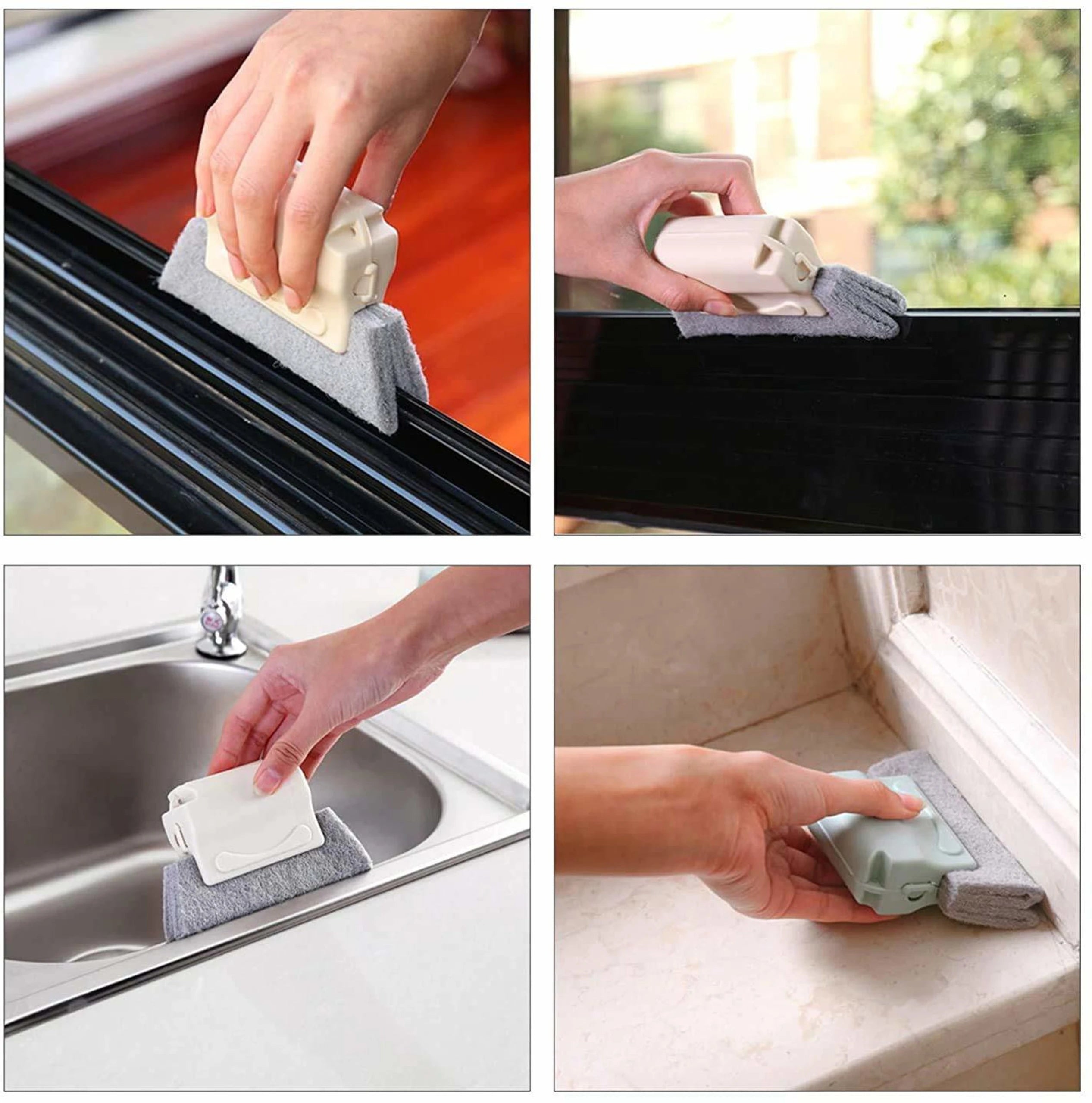 Door Window Groove Cleaning Brushes - Pack Of 3