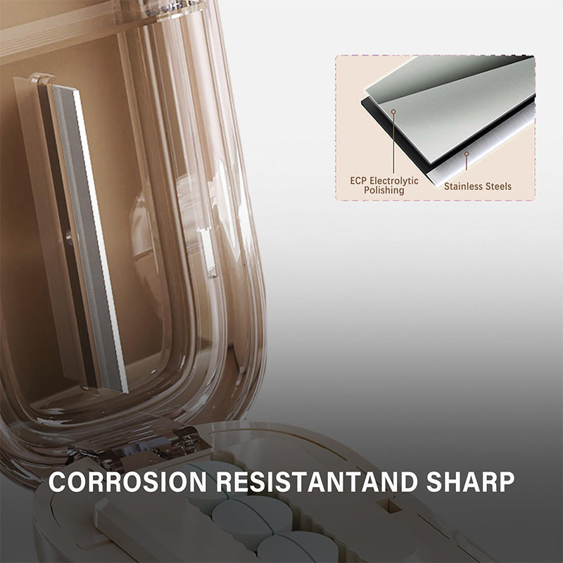 Portable Pill Container With Cutter